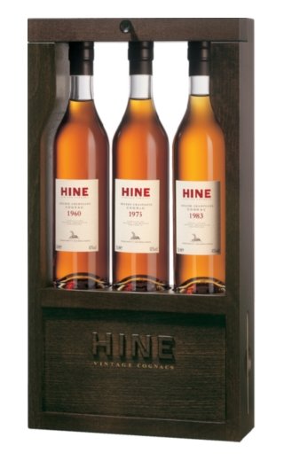 Набор Хайн Винтаж Эрли Лэндид Гранд Шампань №2 1960 1975 1983 0.6 л фото коньяк Hine Vintage Early Landed Grande Champagne Lot 2 1960 1975 1983 0,6 л