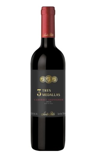 Вино Santa Rita Cabernet Sauvignon 3 Tres Medallas 2015 0,75 л