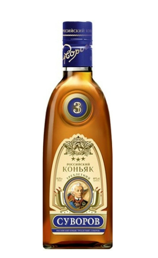 Коньяк Суворов 3 года 0,25 л