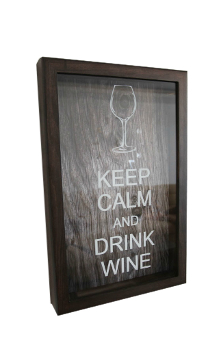 Копилка для винных пробок Keep Calm And Drink Wine Венге