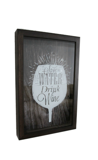 Копилка для винных пробок Save Water Drink Wine Венге Бокал