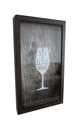 Копилка для винных пробок I Love Wine Венге Бокал