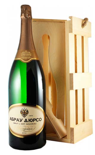 Игристое вино Абрау-Дюрсо Выдержанное Империал Кюве Ар-Нуво Белое Брют 6 л