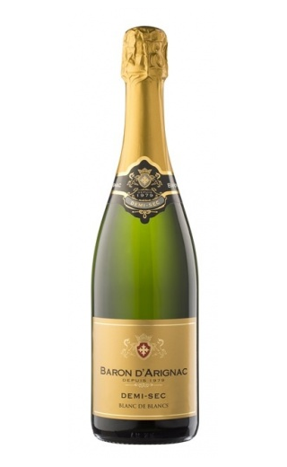 Барон д'Ариньяк Блан де Блан Деми Сек 0.75 л фото игристое вино Baron d'Arignac Blanc de Blancs Demi Sec 0,75 л