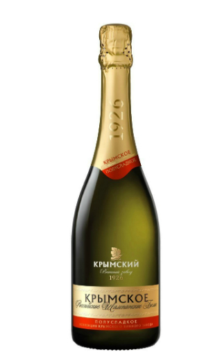 Российское Шампанское Крымское Мускатное Полусладкое 0.75 л фото игристое вино Russian Champagne Krymskoe 0,75 л