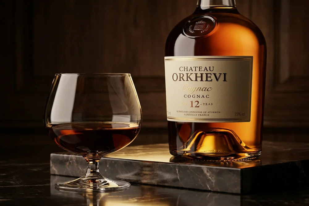 Бутылка коньяка