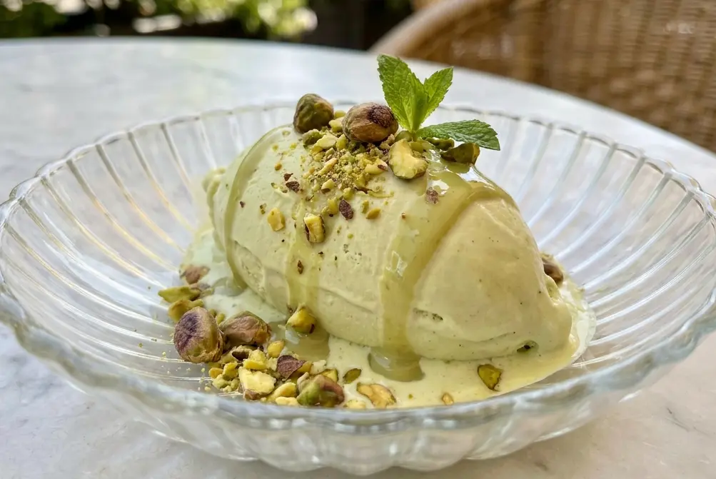Мороженное с фисташками