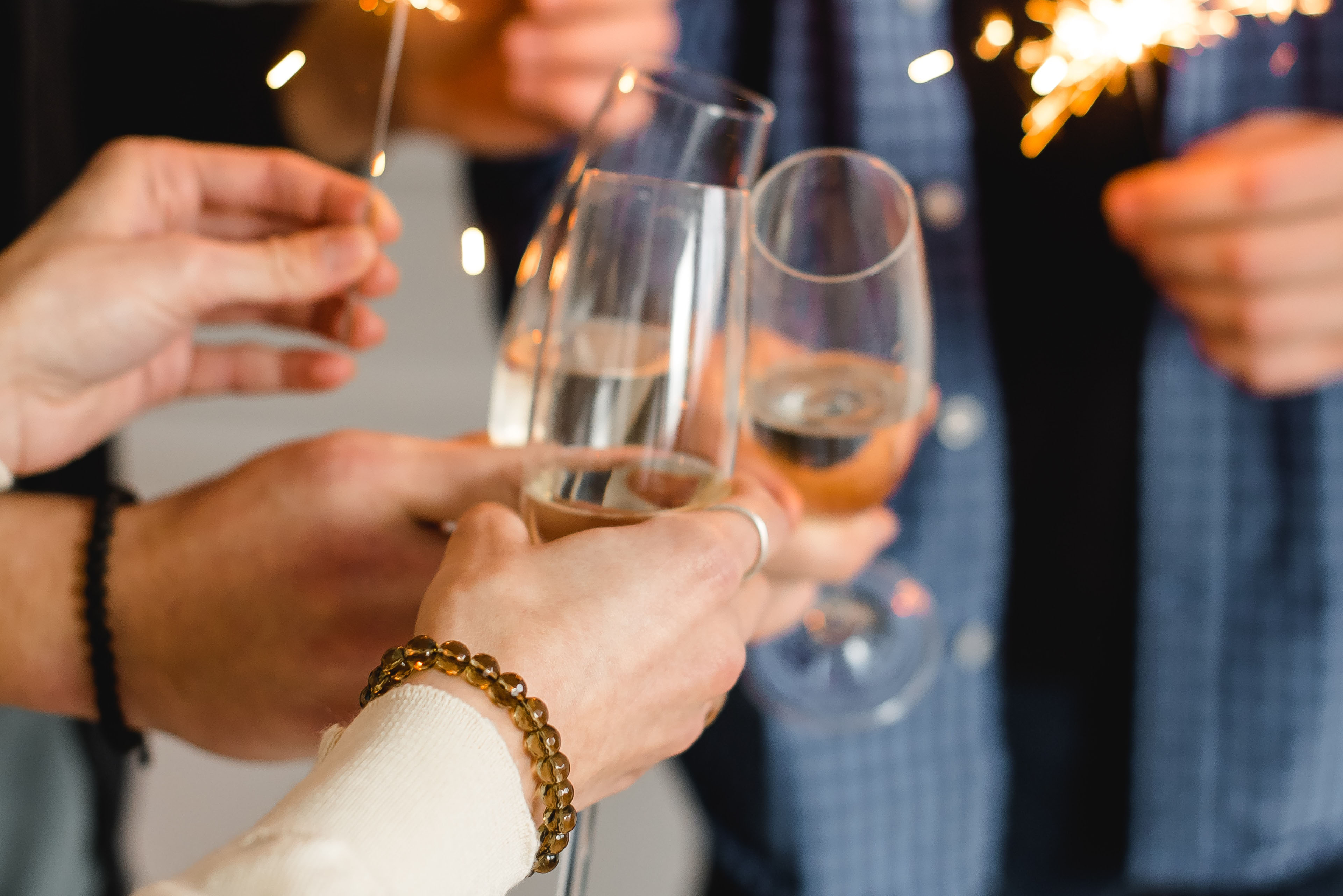 Бокалы с выдержанным шампанским