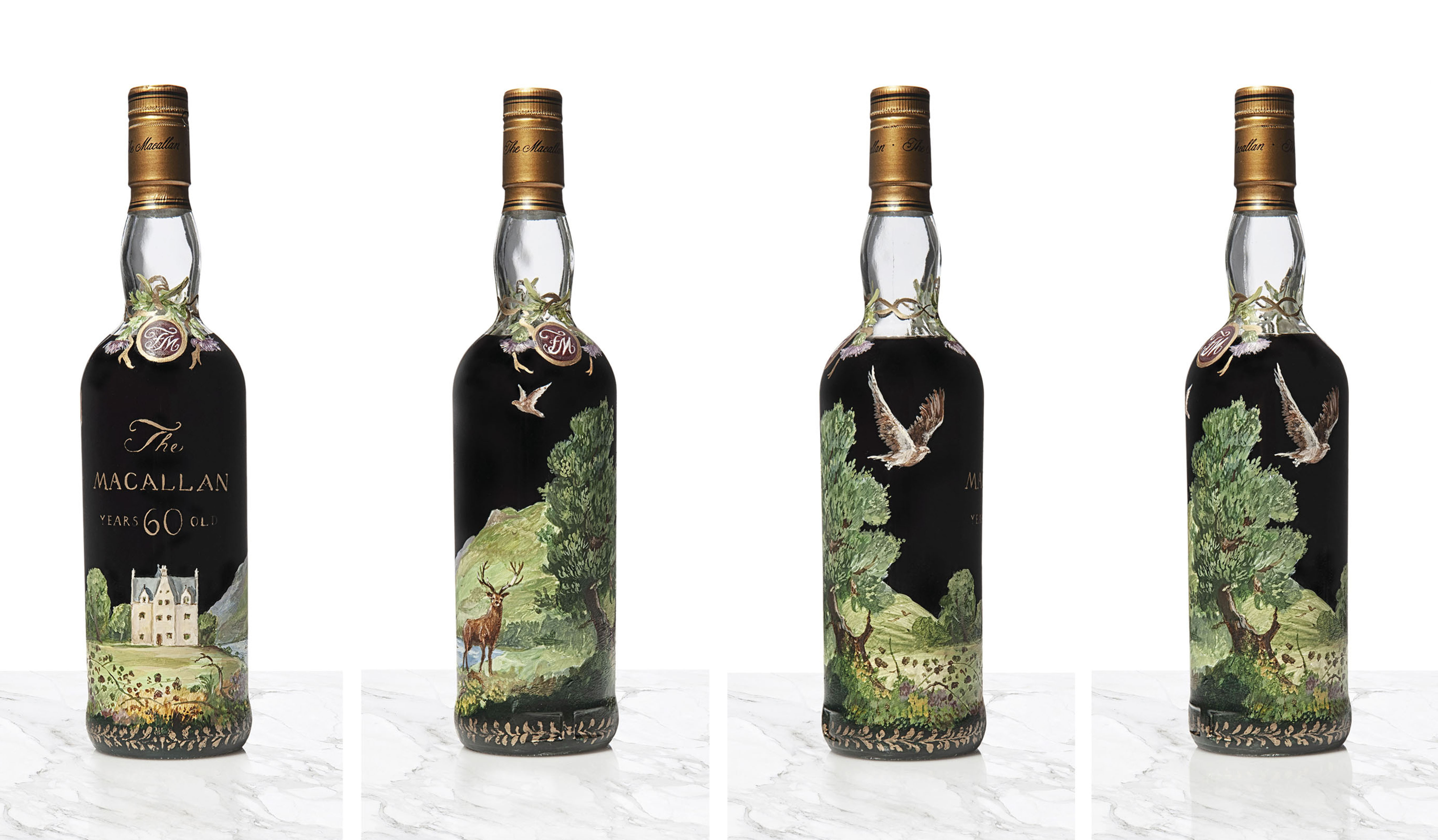 Коллекционный виски Macallan 1926 Unique Bottle Painted By Michael Dillon