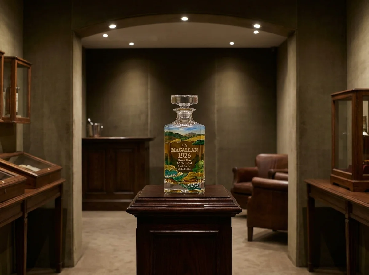 Коллекционный виски Macallan 1926 Unique Bottle Painted By Michael Dillon
