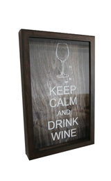 Копилка для винных пробок Keep Calm And Drink Wine Венге