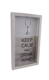 Копилка для винных пробок Keep Calm And Drink Wine Беленый Дуб