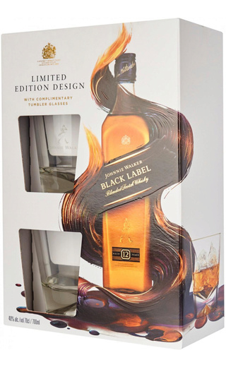 Джонни Уокер Блэк Лейбл Гласс Пак 0.7 л фото виски Johnnie Walker Black Label Glass Pack 0,7 л