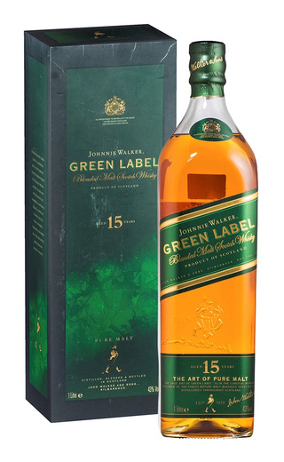 фото виски Johnnie Walker Green Label Travel Pack 0,75 л