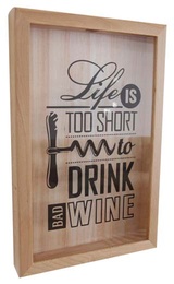 Копилка для винных пробок Life is too short to drink bad wine Бук