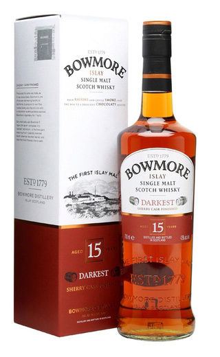 Боумор Даркест 15 лет 0.7 л фото виски Bowmore Darkest 15 YO 0,7 л
