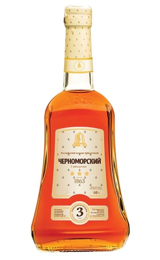 Черноморский 3 звезды 0.5 л фото коньяк Chernomorskij 3 Stars 0,5 л
