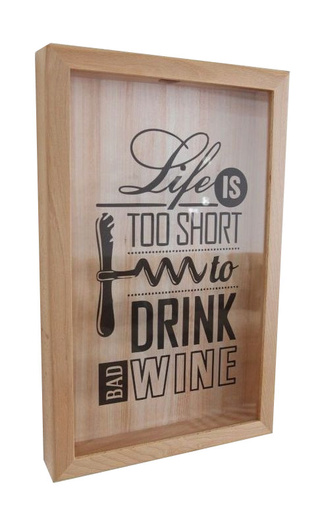 Копилка для винных пробок Life is too short to drink bad wine Беленый Дуб