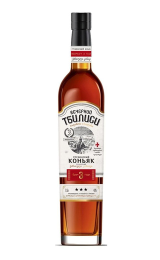 Вечерний Тбилиси 3 года 0.5 л фото коньяк Evening Tbilis 3 Years Old 0,5 л