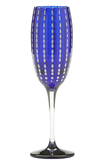 Дзафферано Перле Шампанское голубой 0.22 л фото Zafferano Perle Sparking wine glass Blu 0,22 л