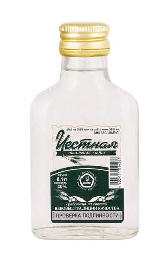Водка Честная 0,1 л