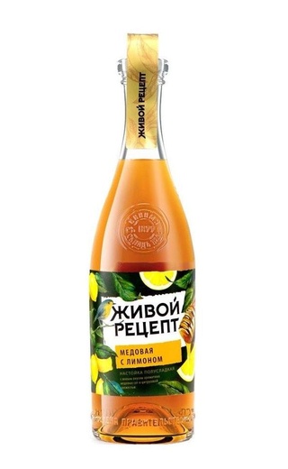 Живой рецепт медовая с лимоном 0.5 л фото Live Recipe Honey with Lemon Bitter 0,5 л