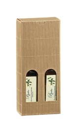 Коробка Петит Онда Авана на 2 бутылки светло-коричневая