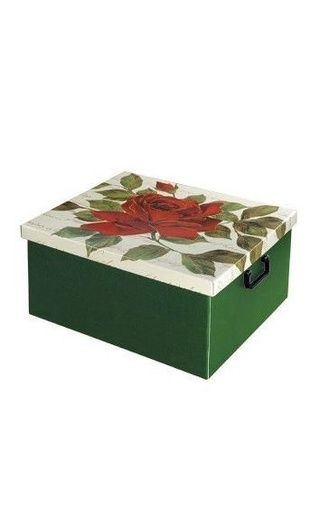 Коробка TAP Роза ди Натале зеленая с ручкой фото Box TAP Rosa di Natale green with handle