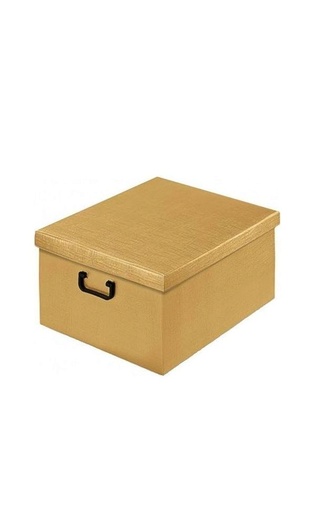 Коробка TAP Сета Оро золотистая с ручкой фото Box TAP Seta Oro with handle