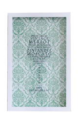 Копилка для винных пробок Сорта вин Беленый Дуб Узоры Белая Большая