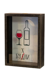 Копилка для винных пробок настольная Будни Черная