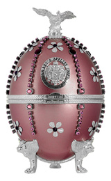 Водка Императорская Коллекция Супер Премиум Фаберже Сиреневая с цепью и цветами 0,7 л