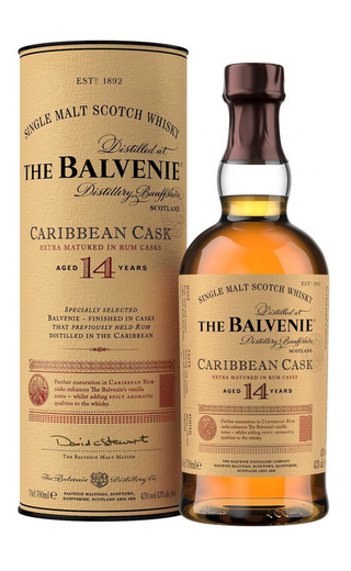 Купить виски Balvenie Caribbean Cask 14 YO Malt Scotch Whisky 0.7