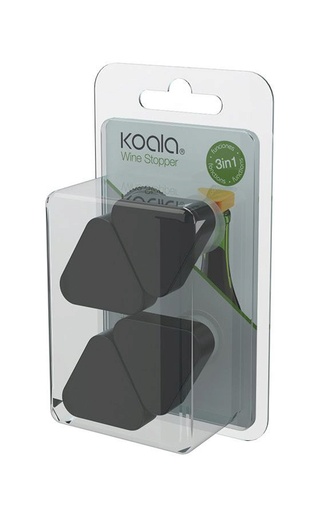 Пробка-каплеуловитель Коала Блэк фото Wine Stopper Koala Black 4 шт.