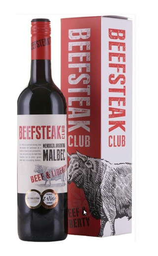 Бифстейк Клаб Стейк и Свобода Мальбек 2021 0.75 л фото вино Beefsteak Club Beef and Liberty Malbec 2021 0,75 л