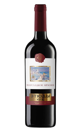 Этюды Юга Красное Полусладкое 0.7 л фото вино Ehtyudy Yuga Red Semi-Sweet 0,7 л