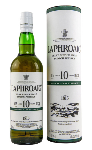 Лафройг 10 лет Каск Стренс Батч 15 0.7 л фото виски Laphroaig 10 Cask Strength Single Batch 15 0,7 л