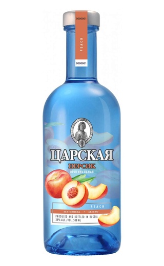 Царская Оригинальная Персик 0.5 л фото водка Tsarskaja Original Peach 0,5 л