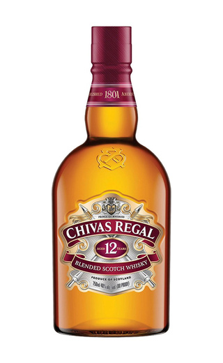 Чивас Ригал 12 лет 43% 0.75 л фото виски Chivas Regal 12 Years Old 43% 0,75 л