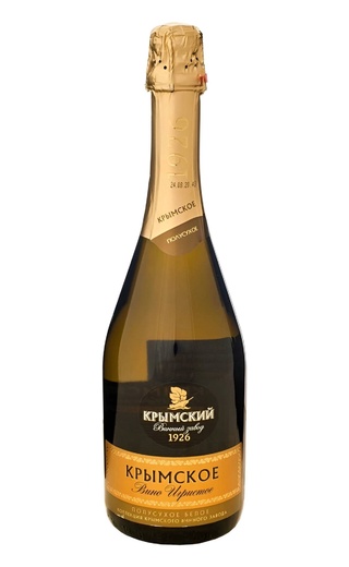 Крымский винный завод Крымское Белое Полусухое 0.75 л фото игристое вино Krymsky winery Krymskoe White Semi Dry 0,75 л