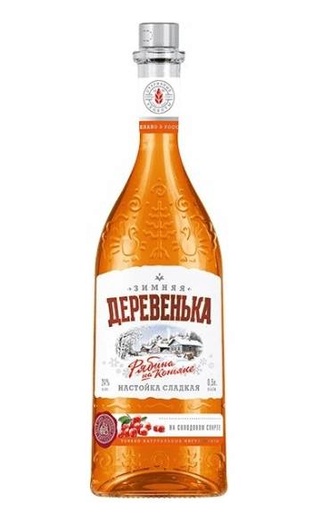 Зимняя деревенька Рябина на Коньяке 0.5 л фото Zimnyaya Derevenka Rowan on Cognac 0,5 л
