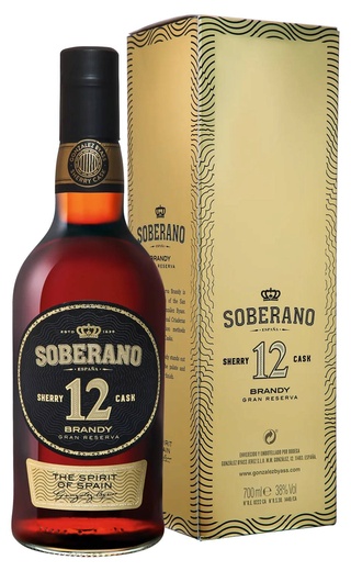 Соберано Гран Резерва 12 лет 0.7 л фото бренди Soberano Gran Reserva 12 Years Old 0,7 л