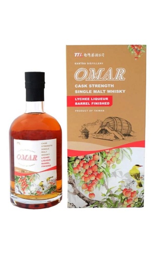 Омар Каск Стрендж Сингл Молт Личи Ликер Баррел Финиш 0.7 л фото виски Omar Cask Strength Single Malt Lychee Liqueur Barrel Finished 0,7 л