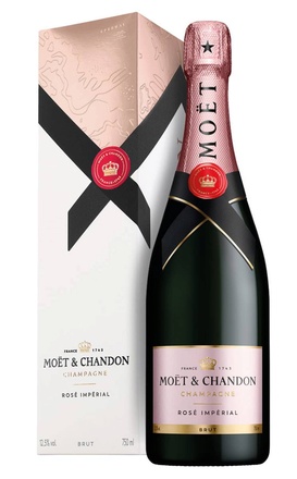Шампанское Moet & Chandon Rose Imperial цена 0,75 л в коробке 9490