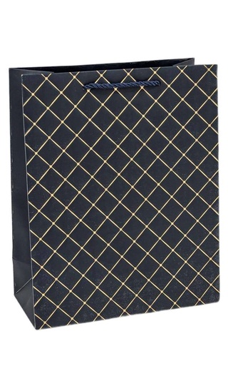 Пакет Синий Ромб 26*32*12 фото Paper Bag Blue Rhombus 26*32*12