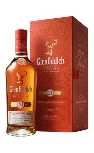 фото виски Glenfiddich 21 Years Reserva Rum Cask Finish 0,7 л